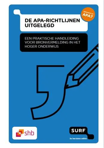 Must-Have De APA-richtlijnen uitgelegd / 3e herziene editie