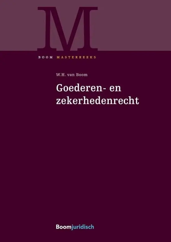 Gecertificeerd Boom Juridische studieboeken - Goederen- & zekerhedenrecht
