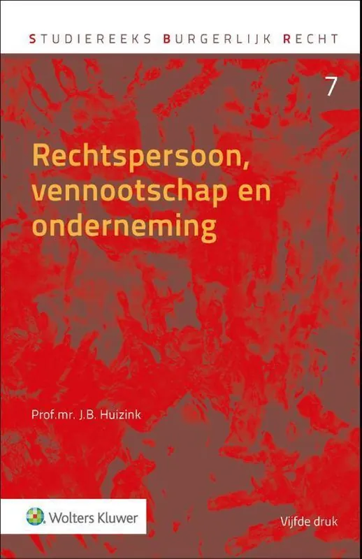 Direct Verzonden Studiereeks burgerlijk recht 7 - Rechtspersoon, vennootschap en onderneming