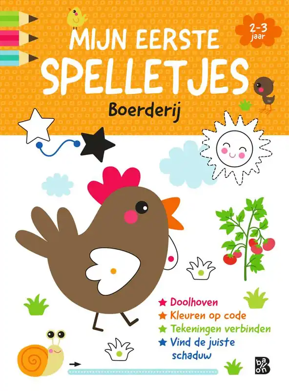 Nieuw Mijn eerste spelletjesblok boerderij 2-3 jaar / Druk 1