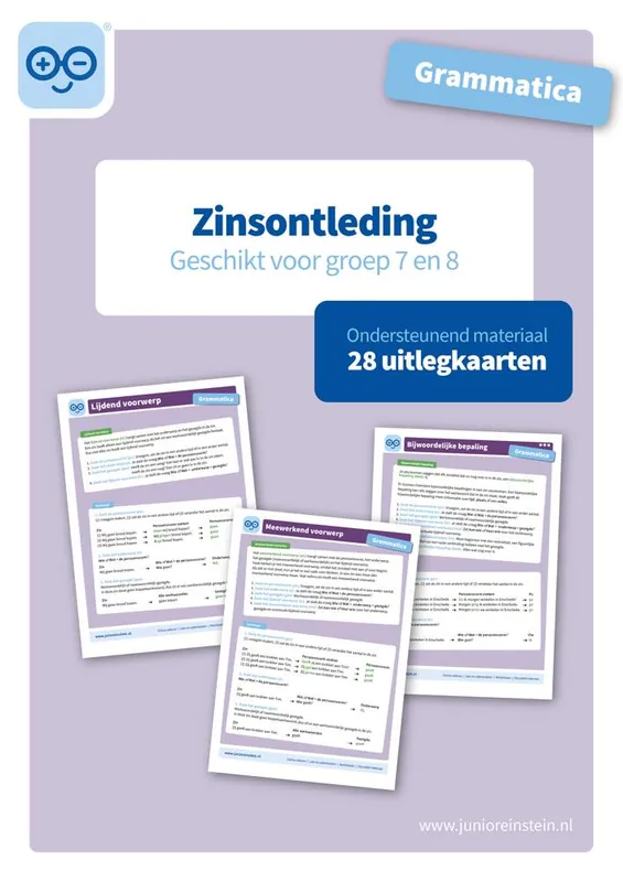 Gecertificeerd Grammatica zinsontleding geschikt voor groep 7 en 8 / Druk 1