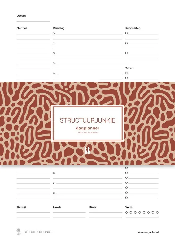 De Structuurjunkie Dagplanner / Druk 1 Merkproduct