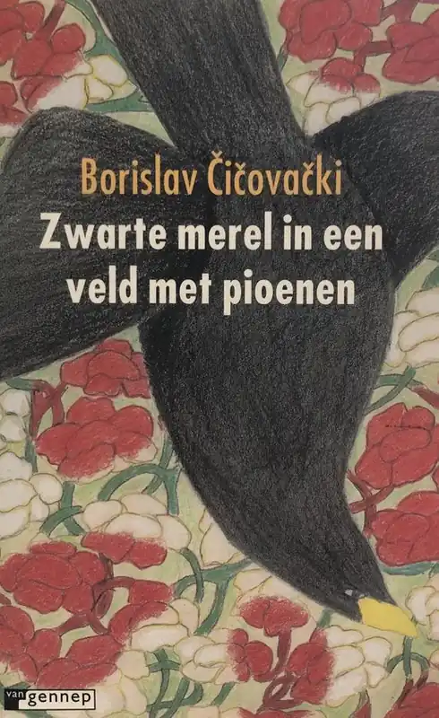 Flitsaanbieding Zwarte Merel In Een Veld Met Pioenen