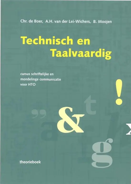 Laatste Kans Technisch En Taalvaardig Theorieboek