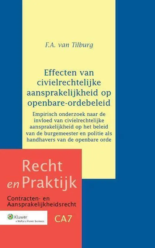 Effecten civielrechtelijke aansprakelijkheid op openbare-ordebeleid Uitverkoop