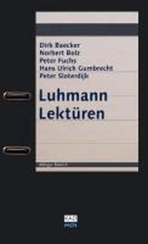 Luhmann Lektüren Direct Verzonden