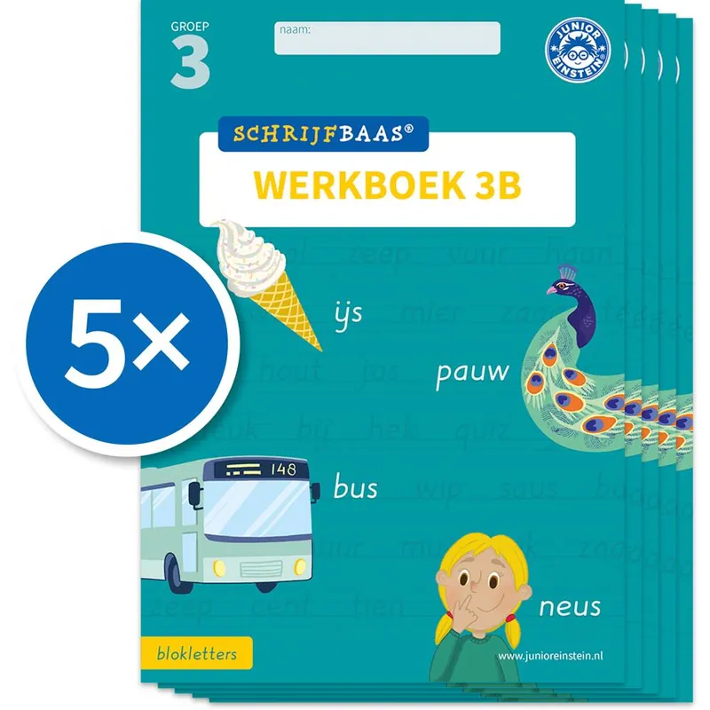 Hete Deal Schrijfbaas Blokletters Werkboek 3B (Set van 5) / Druk 1