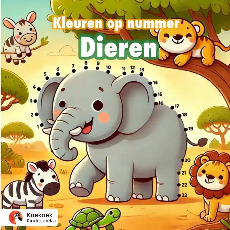 Gratis Retour Kleuren op nummer: Dieren / Druk 1