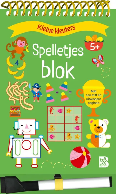 Spelletjesblok met viltstift 5+ / Druk 1 Goedkoop