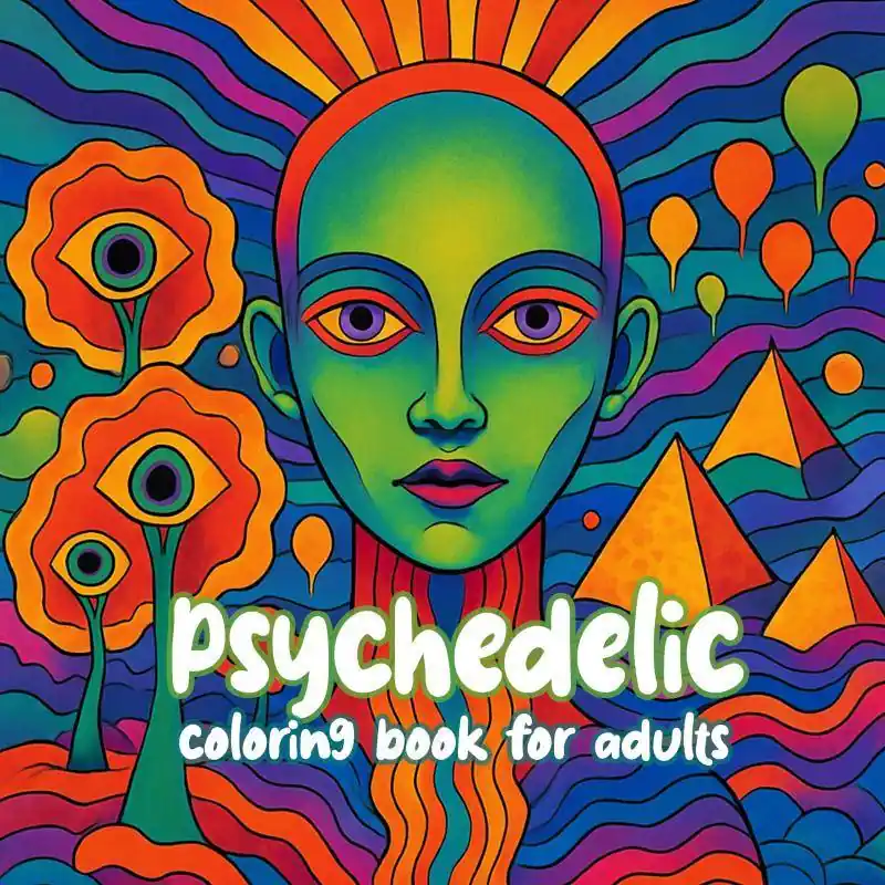 Hete Deal Psychedelic coloring book for adults / Druk 1
