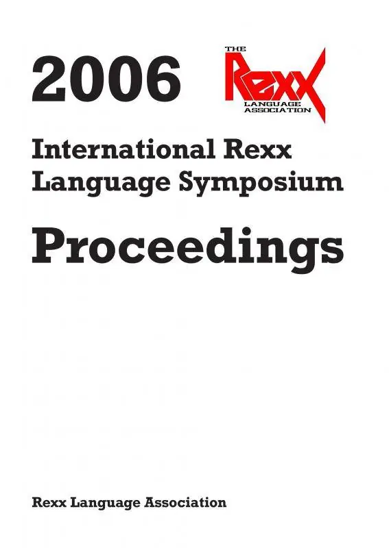 2006 International Rexx Language Symposium Proceedings / 2nd Edition Favoriet