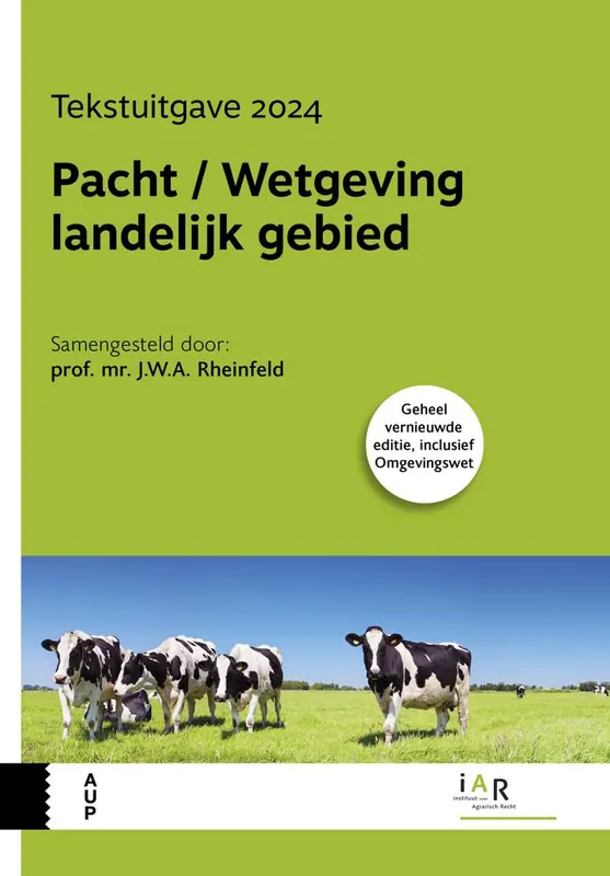 Pacht / Wetgeving landelijk gebied / Druk 1 Flitsaanbieding