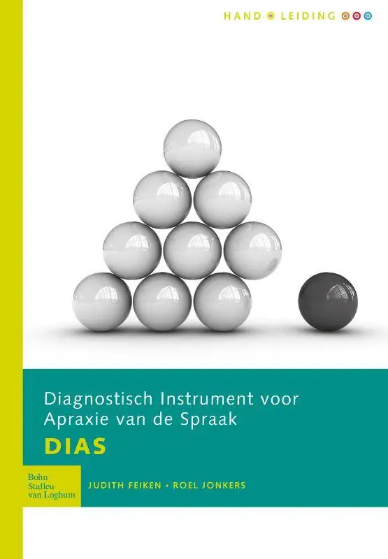 Diagnostisch Instrument voor Apraxie van de Spraak (DIAS) - handleiding / Druk 1 Laatste Versie