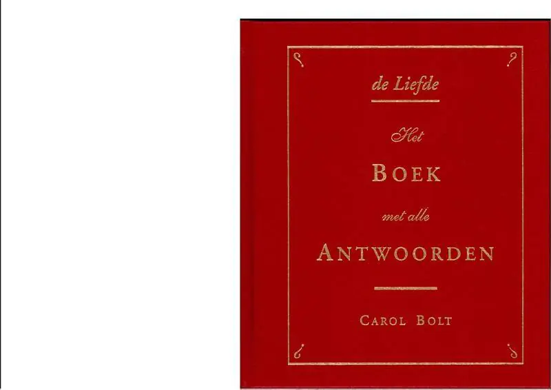 Exclusieve Aanbieding De Liefde - boek met alle antwoorden - mini / Druk 4
