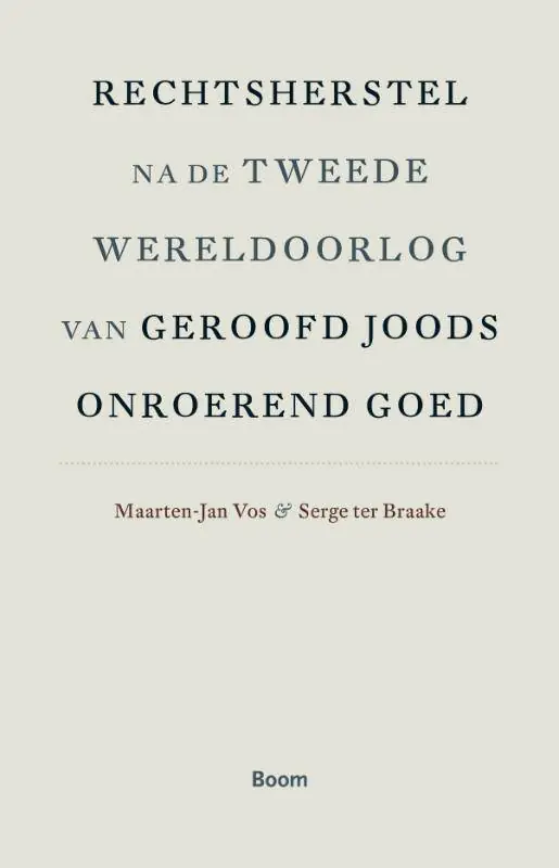 Voordeelprijs Rechtsherstel na de Tweede Wereldoorlog van geroofd Joods onroerend goed / Druk 1