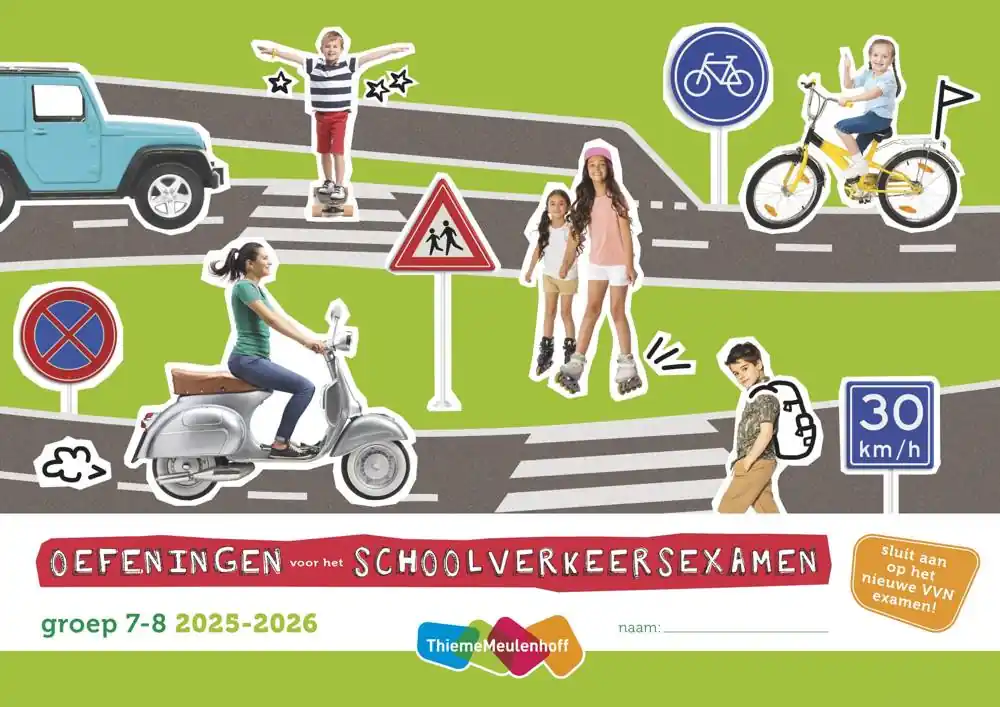 Schoolverkeersexamen groep 7-8 2025-2026 Oefenboek / Druk 1 Alleen Vandaag