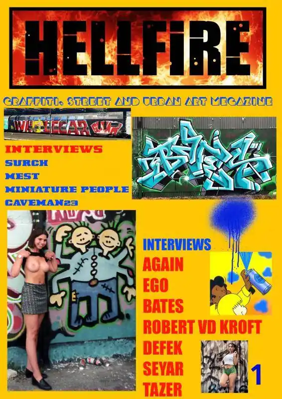 Hellfire Graffiti Megazine / Druk 1 Gereduceerde Prijs
