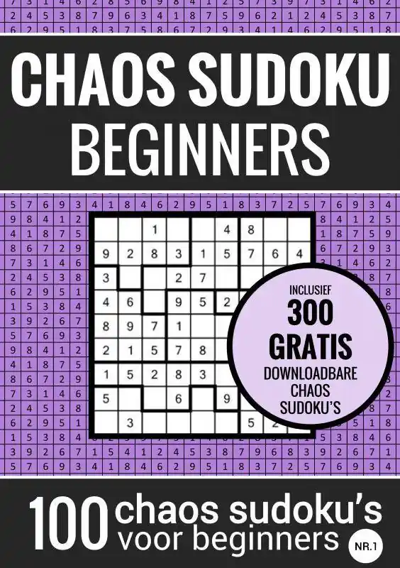 Betaalbaar Sudoku Makkelijk: CHAOS SUDOKU - nr. 1 - Puzzelboek met 100 Makkelijke Puzzels voor Volwassenen en Ouderen / Druk 2