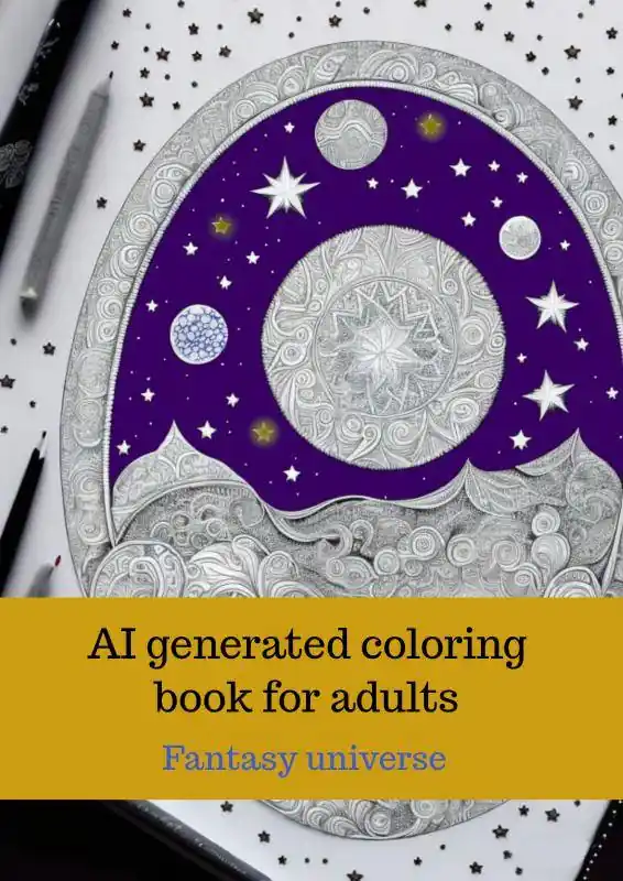 AI generated coloring book for adults / 1st Edition Hete Deal